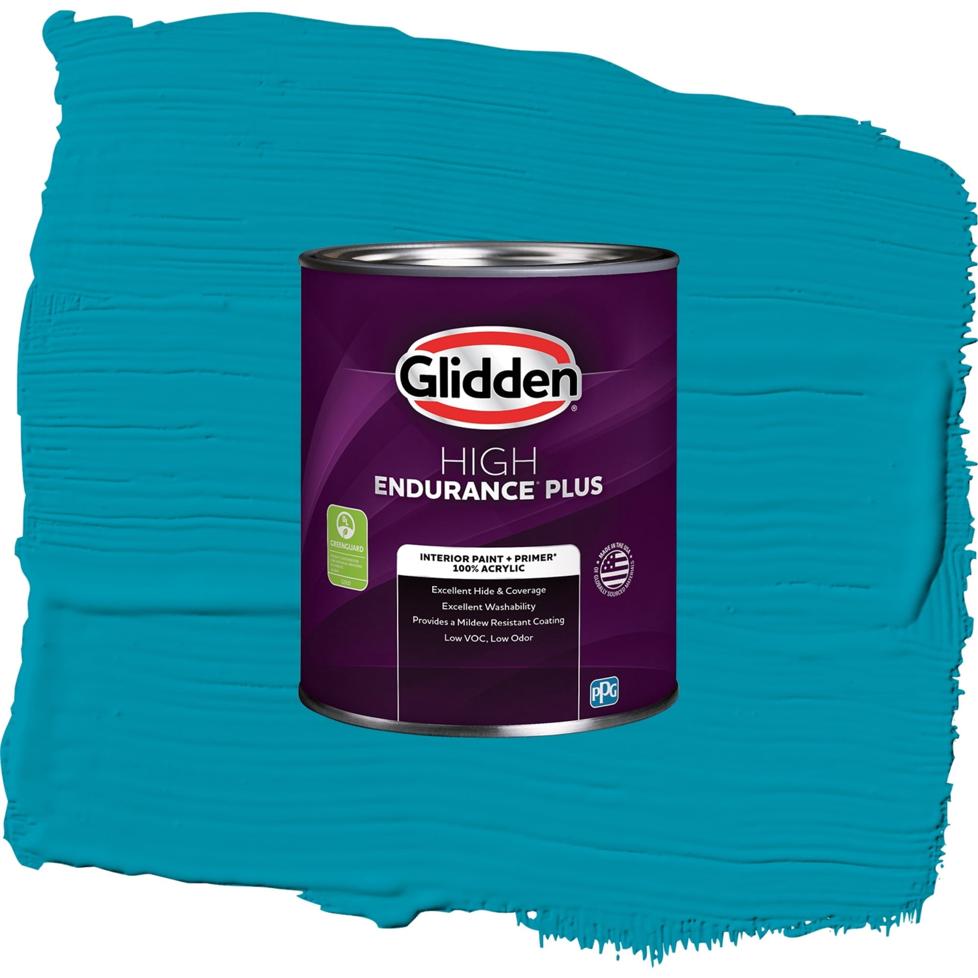 Glidden High Endurance Plus Mediterranean Blue Eggshell Interior Paint and Primer, 1 Quart