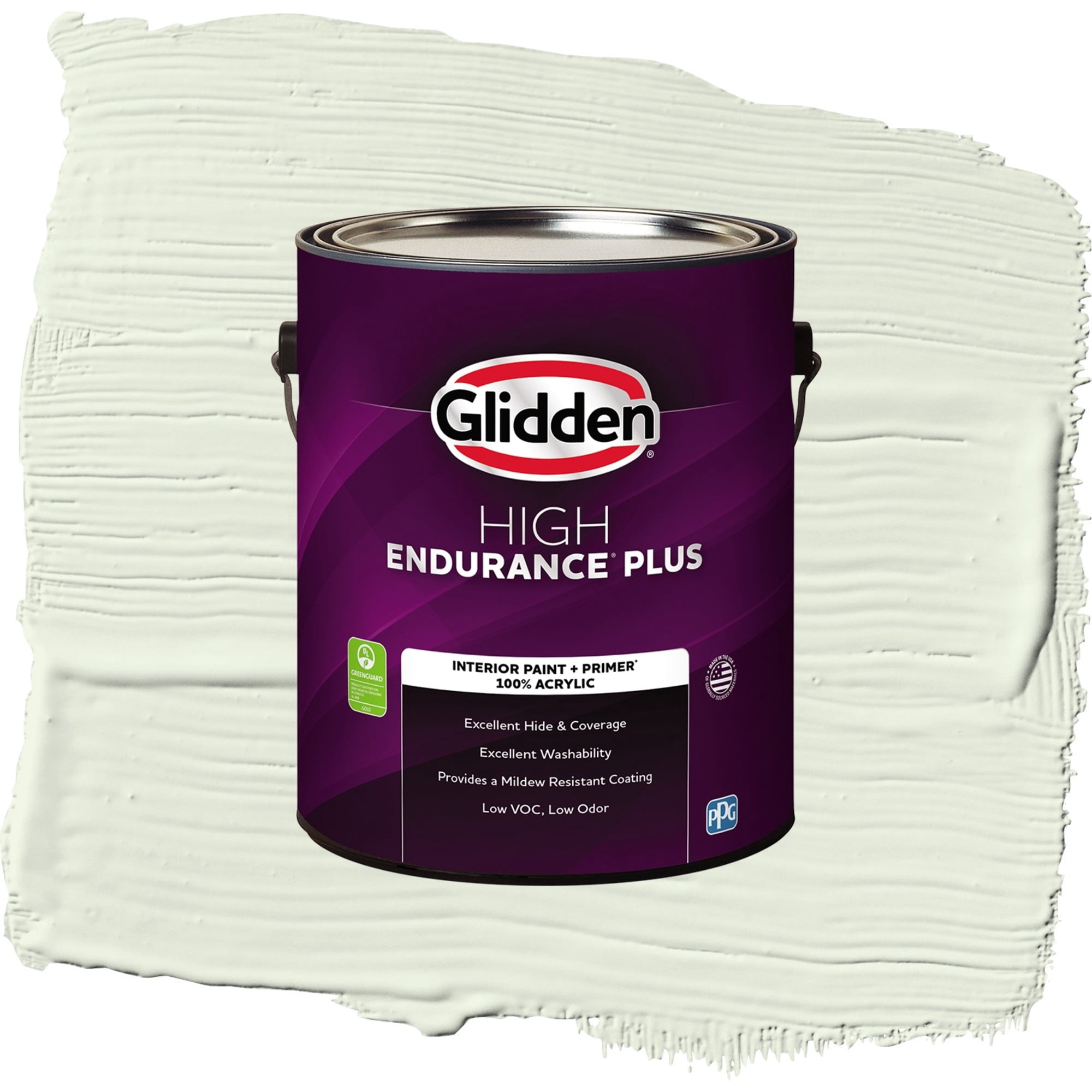 Glidden HEP Milkweed / Green, Flat Interior Paint with Primer, 1 Gallon