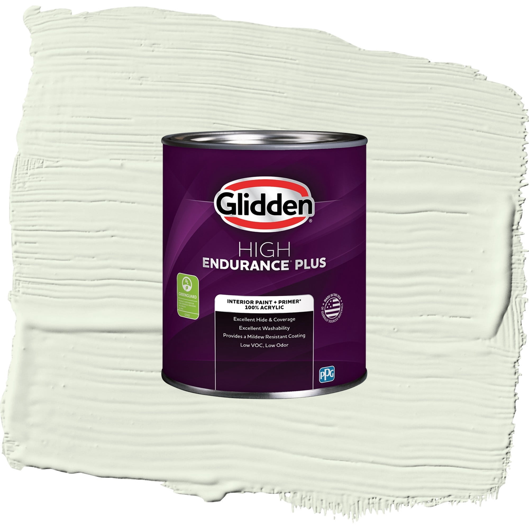 Glidden HEP Milkweed / Green, Flat Interior Paint with Primer, 1 Quart
