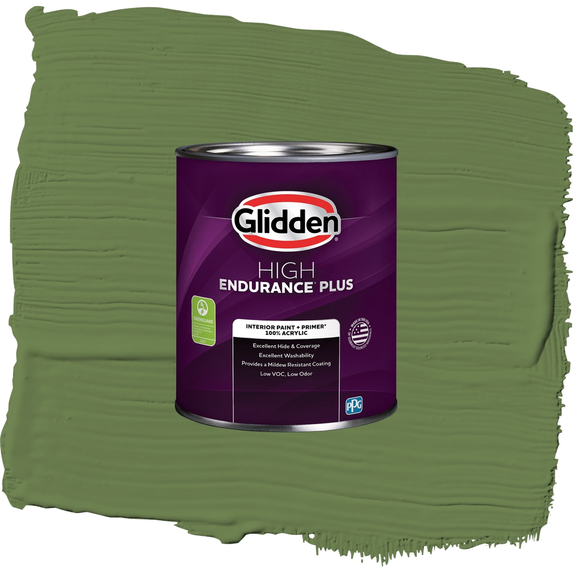 Glidden HEP Mint Leaves / Green, Flat Interior Paint with Primer, 1 Quart