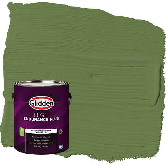 Glidden HEP Mint Leaves / Green Semi-Gloss Interior Paint with Primer, 1 Gallon