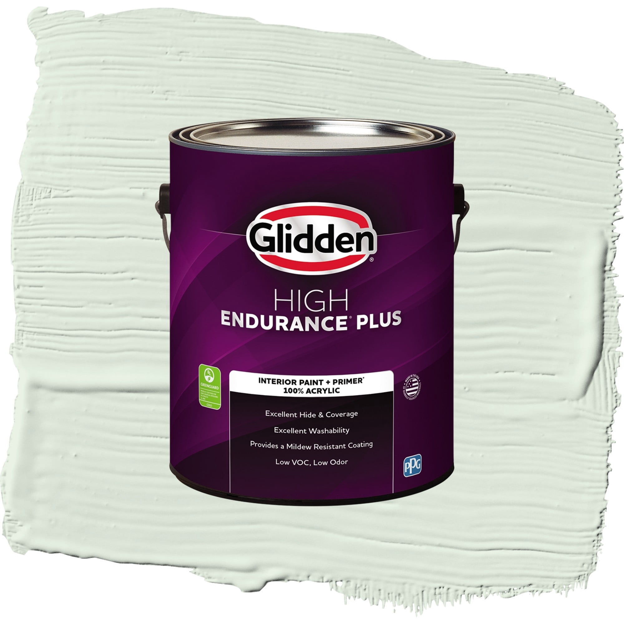 Glidden High Endurance Plus Mint Wafer Semi Gloss Interior Paint and Primer, 1 Gallon