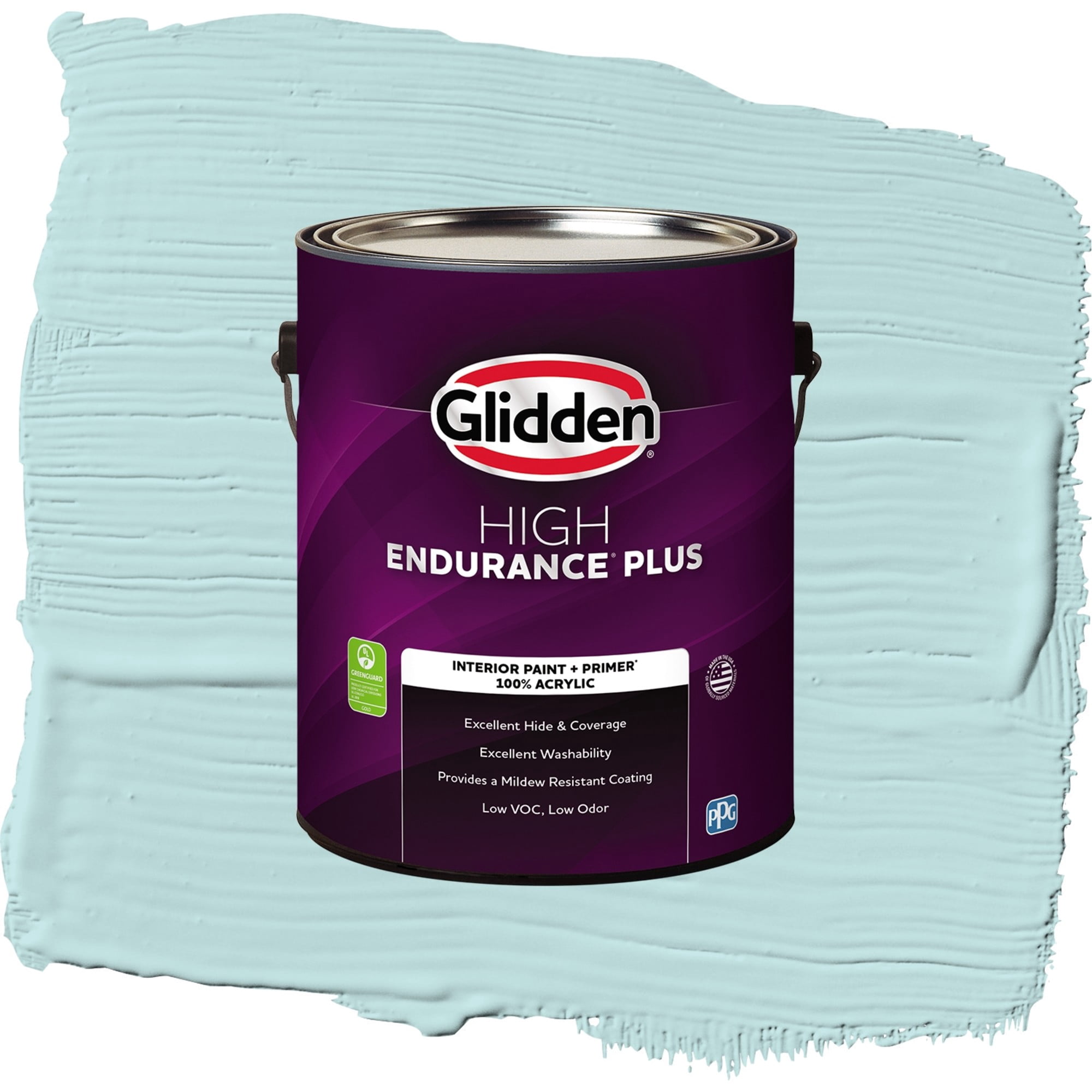 Glidden HEP Misty Aqua / Blue, Flat Interior Paint with Primer, 1 Gallon