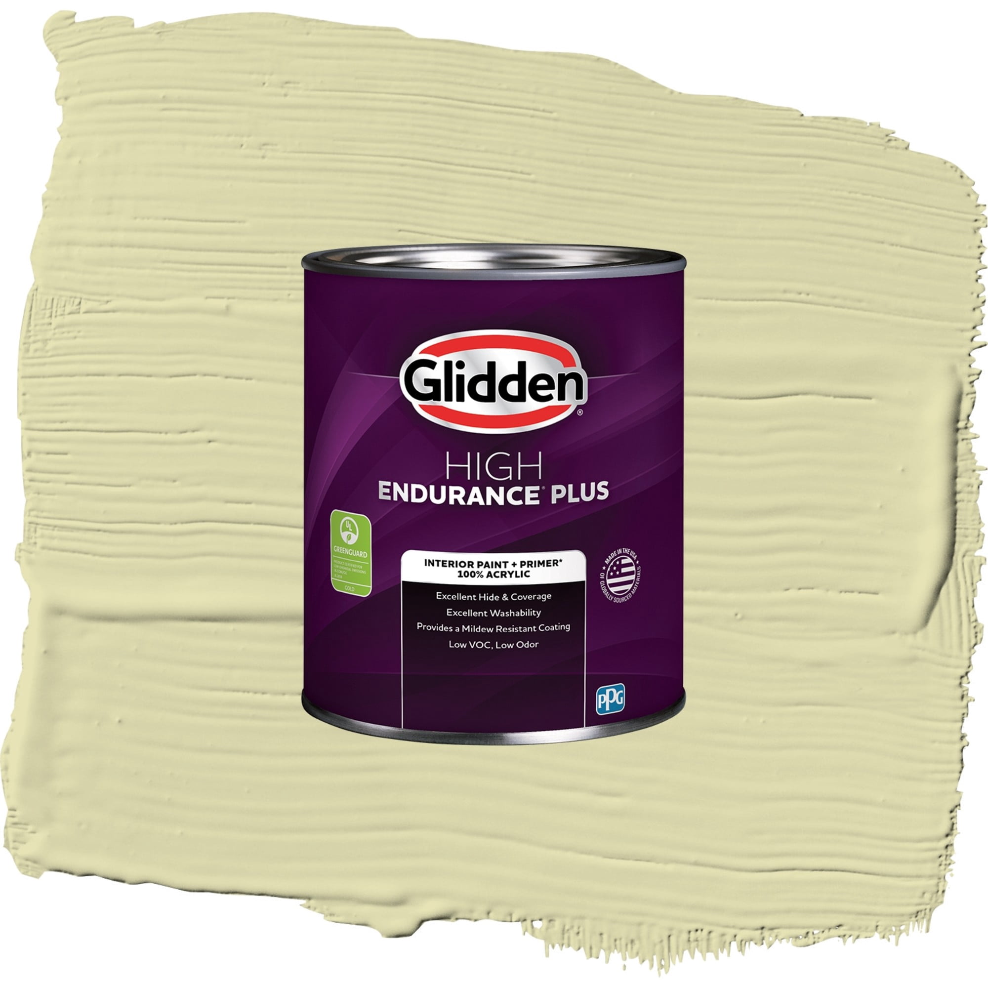 Glidden HEP Misty Moor / Green, Flat Interior Paint with Primer, 1 Quart