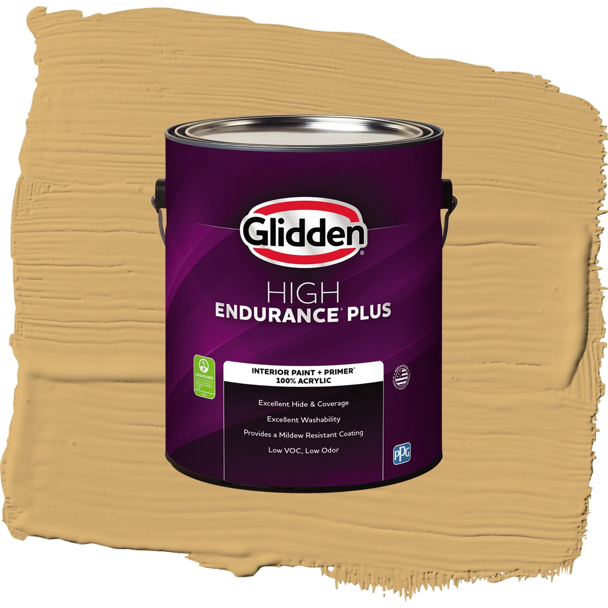 Glidden High Endurance Plus More Maple Semi Gloss Interior Paint and Primer, 1 Gallon