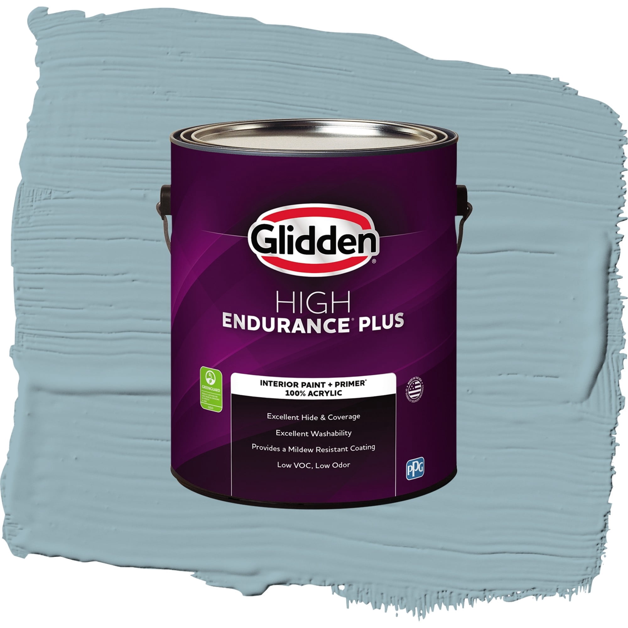 Glidden HEP Mountain Stream / Blue, Flat Interior Paint with Primer, 1 Gallon