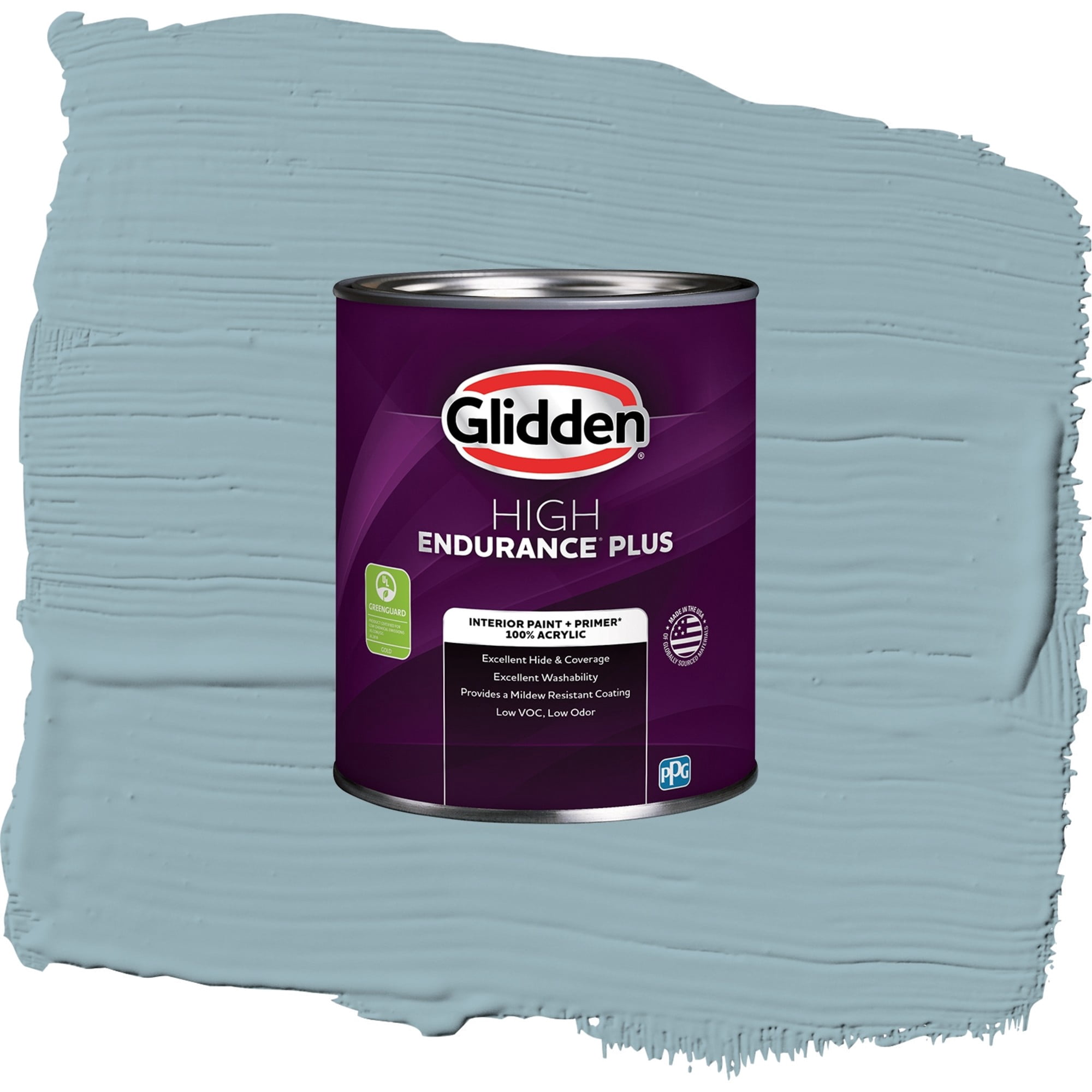 Glidden HEP Mountain Stream / Blue, Flat Interior Paint with Primer, 1 Quart