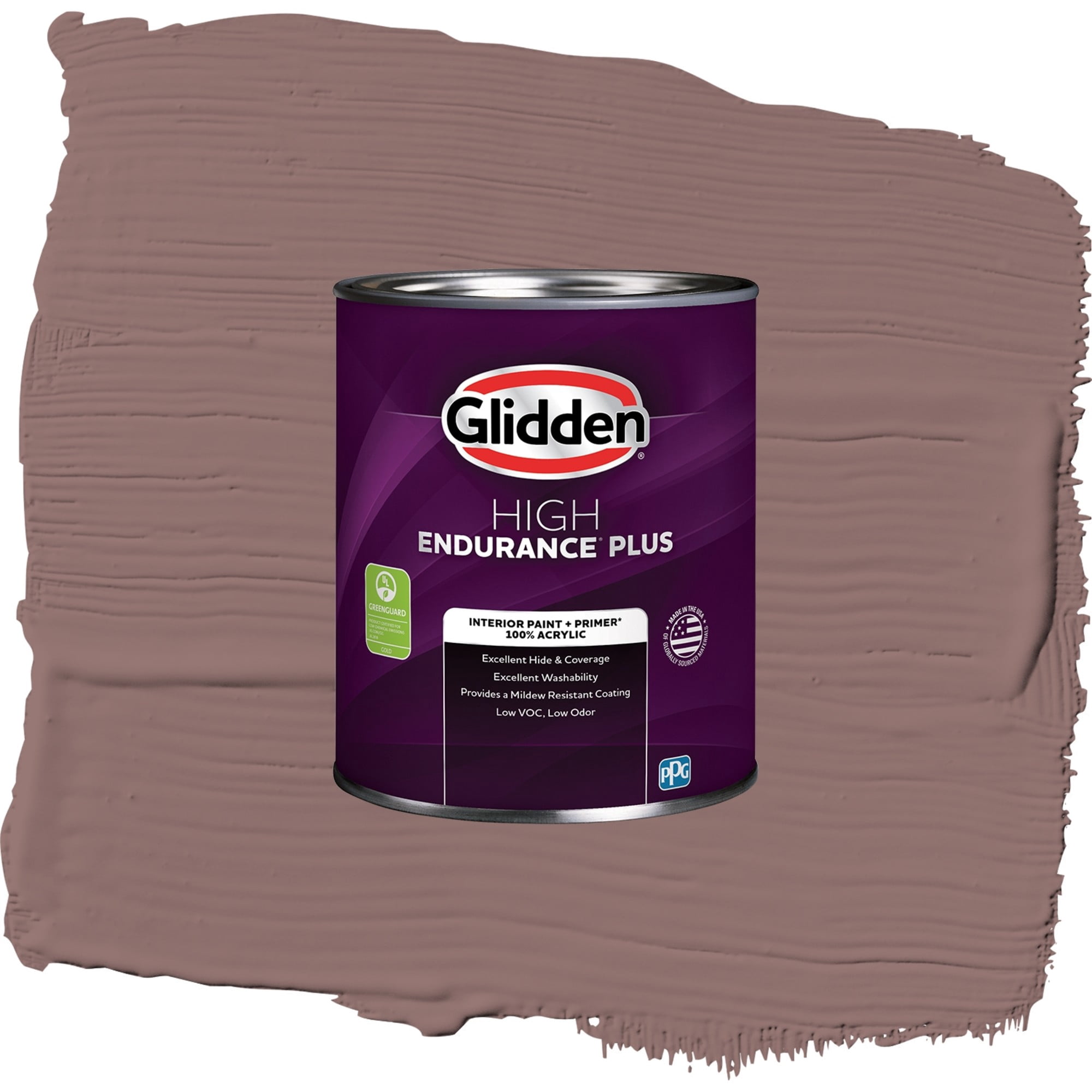 Glidden HEP Oakwood Brown / Red, Flat Interior Paint with Primer, 1 Quart