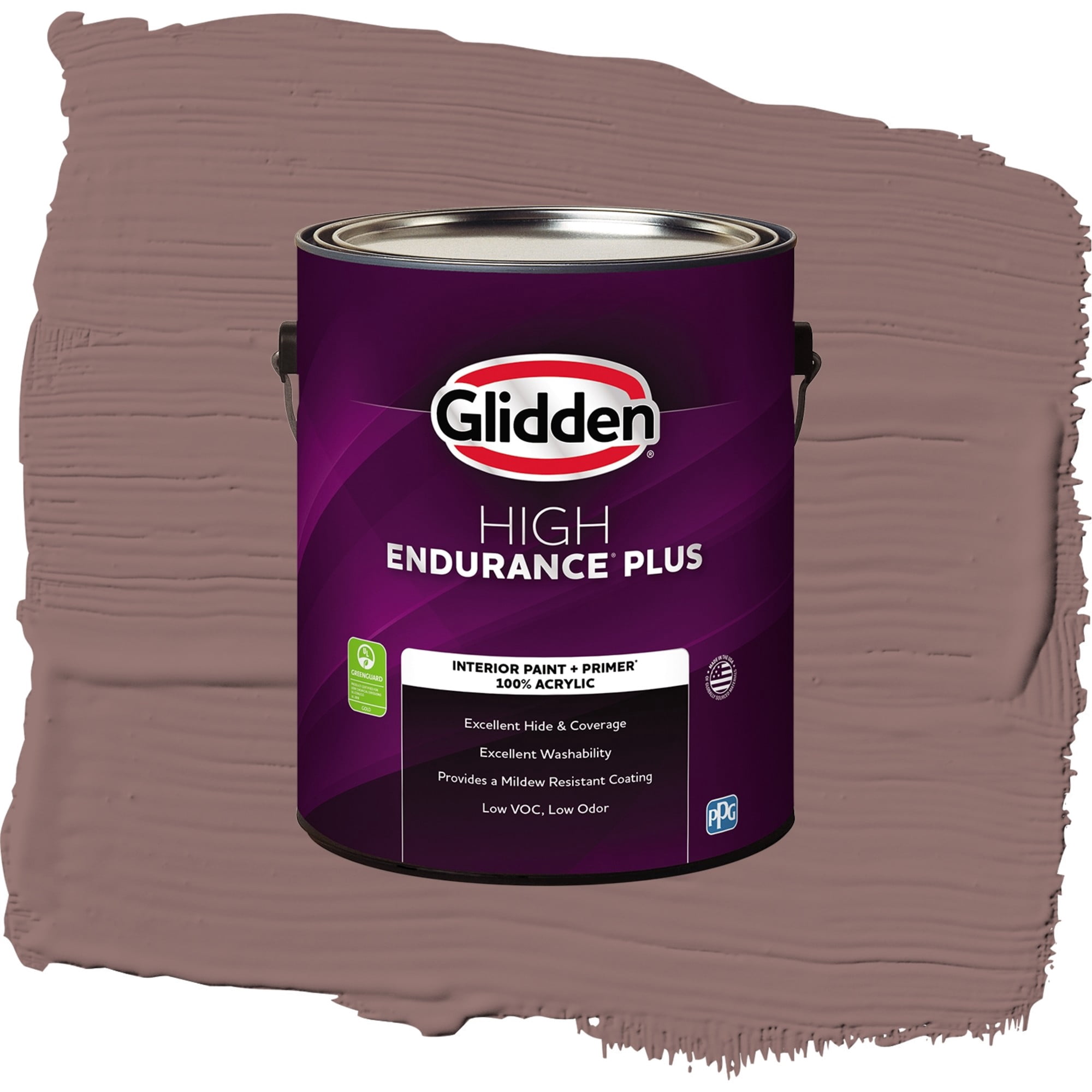 Glidden High Endurance Plus Oakwood Brown Semi Gloss Interior Paint and Primer, 1 Gallon