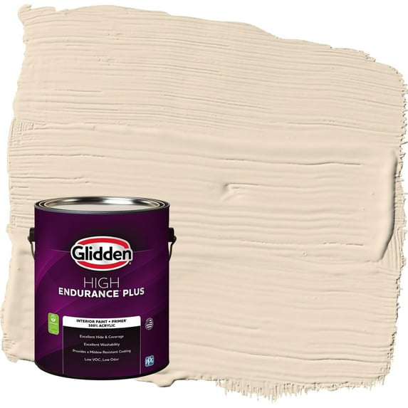 Glidden HEP Oatmeal Cookie / Beige Semi-Gloss Interior Paint with Primer, 1 Gallon