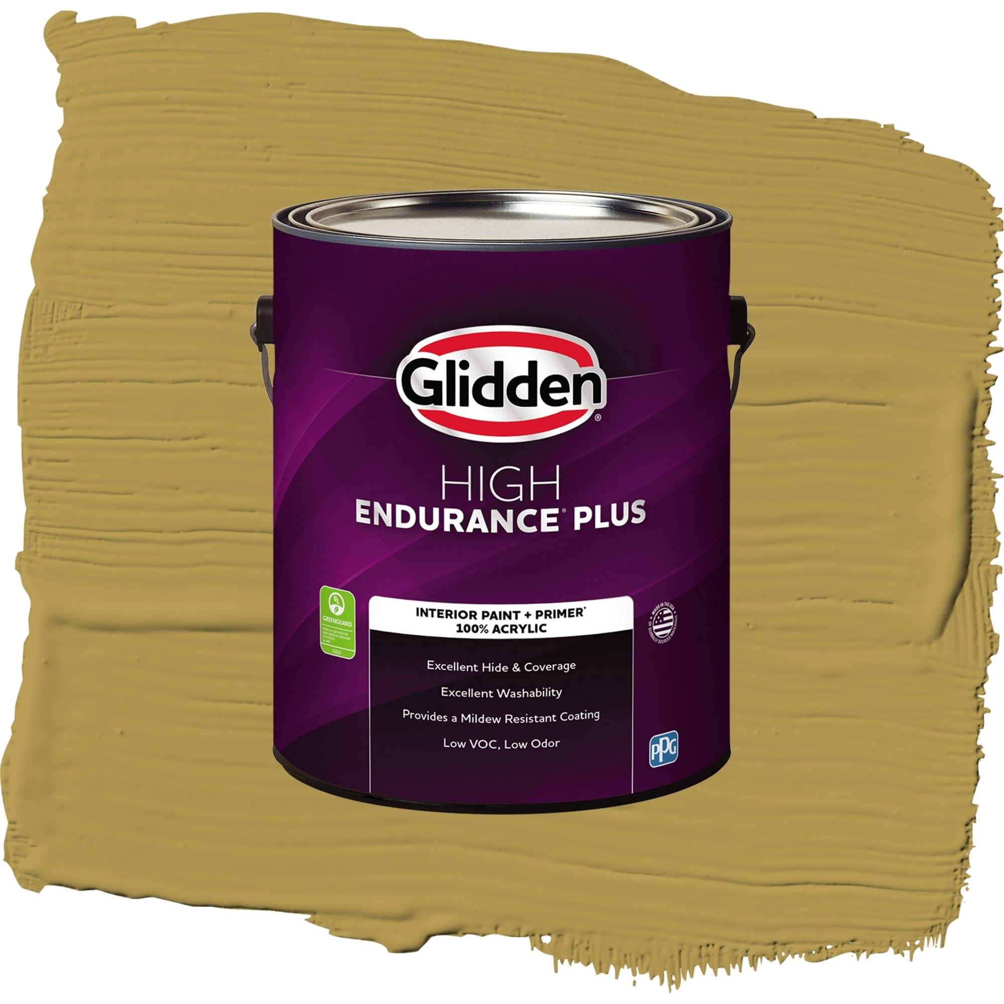 Glidden HEP Obsession / Yellow, Eggshell Interior Paint with Primer, 1 Gallon