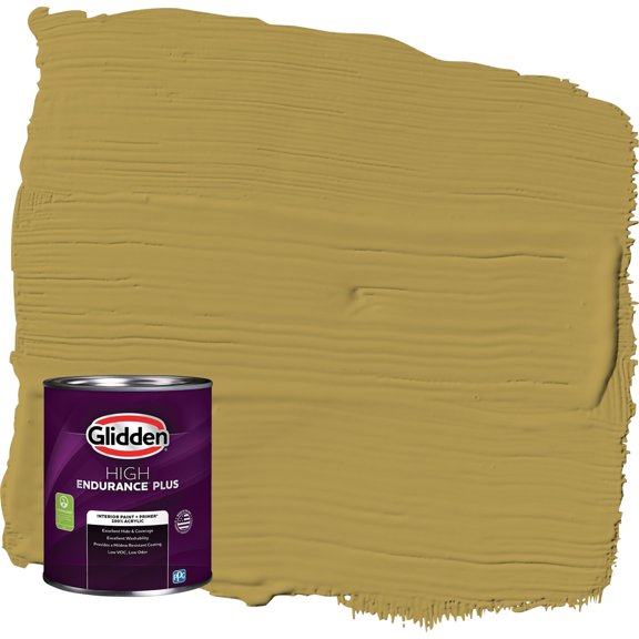 Glidden HEP Obsession / Yellow, Semi-Gloss Interior Paint with Primer, 1 Quart