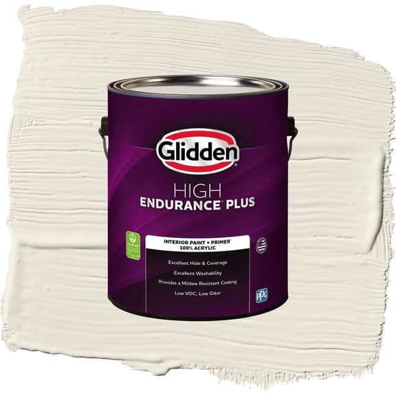 Glidden HEP Off White / White Semi-Gloss Interior Paint with Primer, 1 Gallon