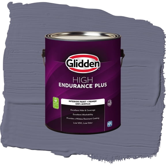 Glidden HEP Old Mill Blue / Purple, Semi-Gloss Interior Paint with Primer, 1 Gallon