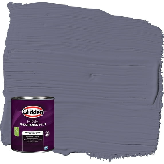 Glidden HEP Old Mill Blue / Purple Semi-Gloss Interior Paint with Primer, 1 Quart