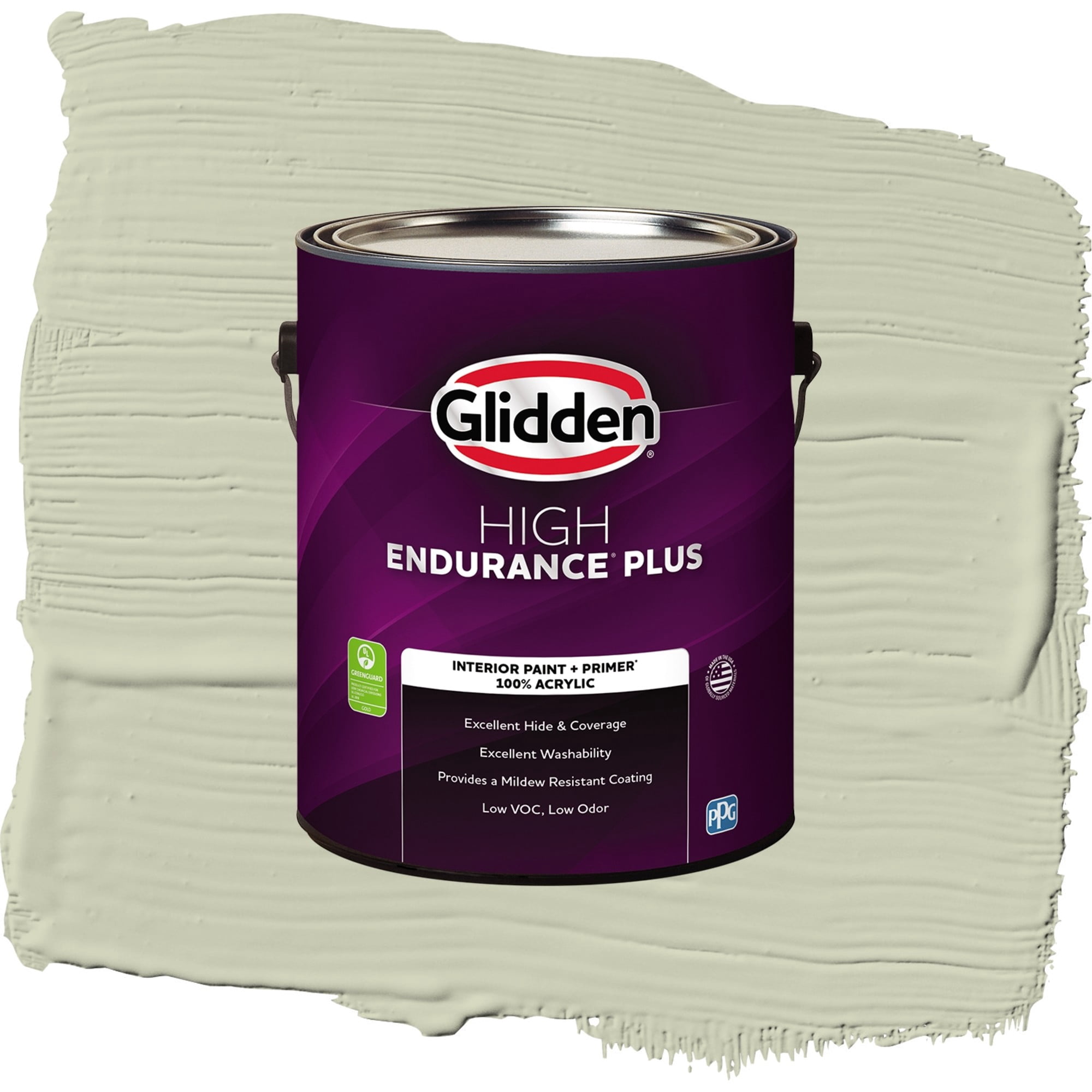 Glidden HEP Only Olive / Green, Flat Interior Paint with Primer, 1 Gallon