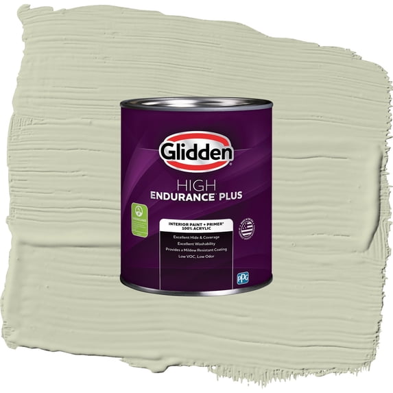 Glidden HEP Only Olive / Green, Flat Interior Paint with Primer, 1 Quart