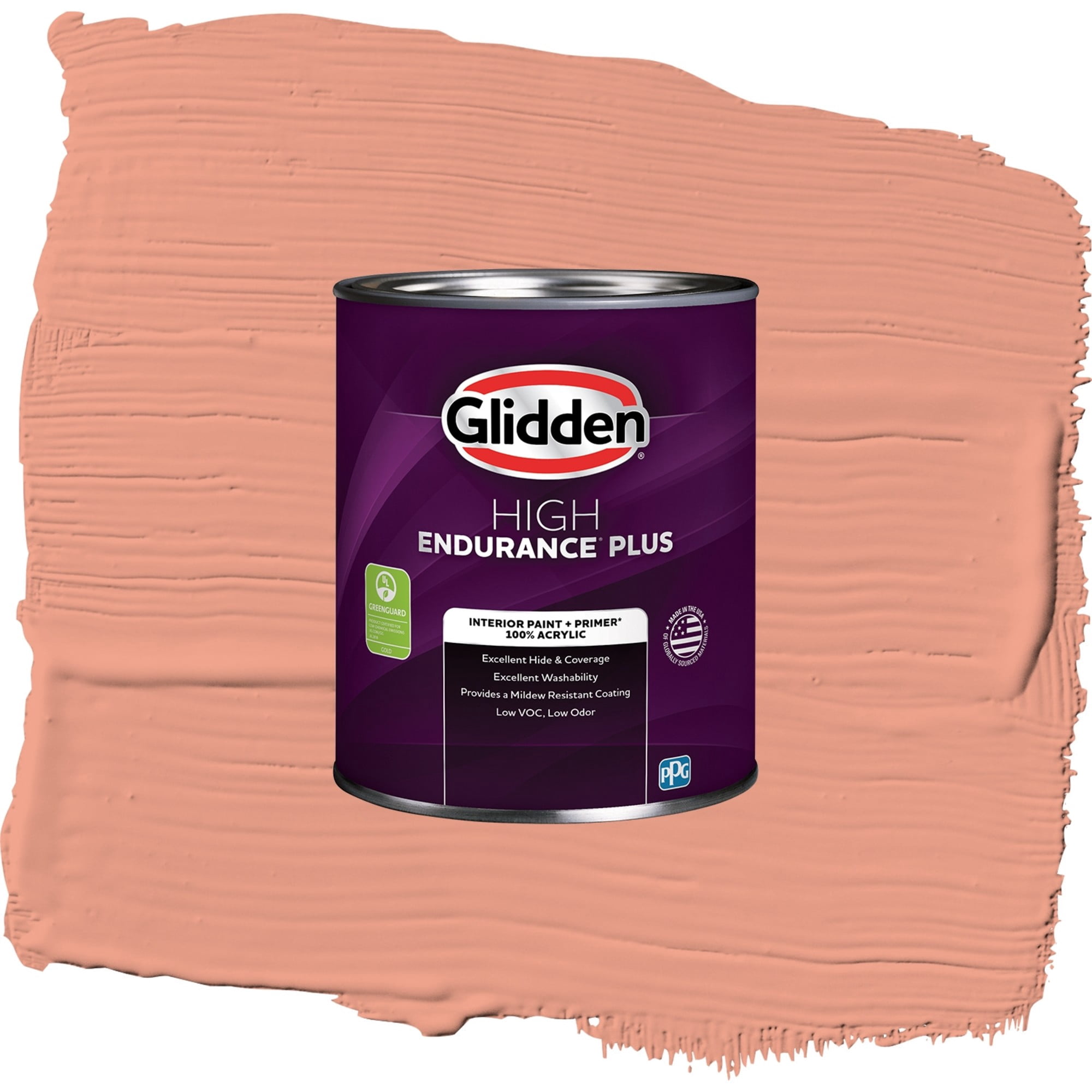 Glidden HEP Opal Fire / Orange, Flat Interior Paint with Primer, 1 Quart