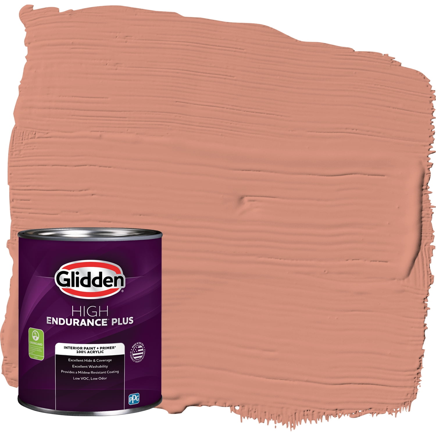 Glidden HEP Interior Paint + Primer Orange Essential / Orange, Flat, 1 Quart