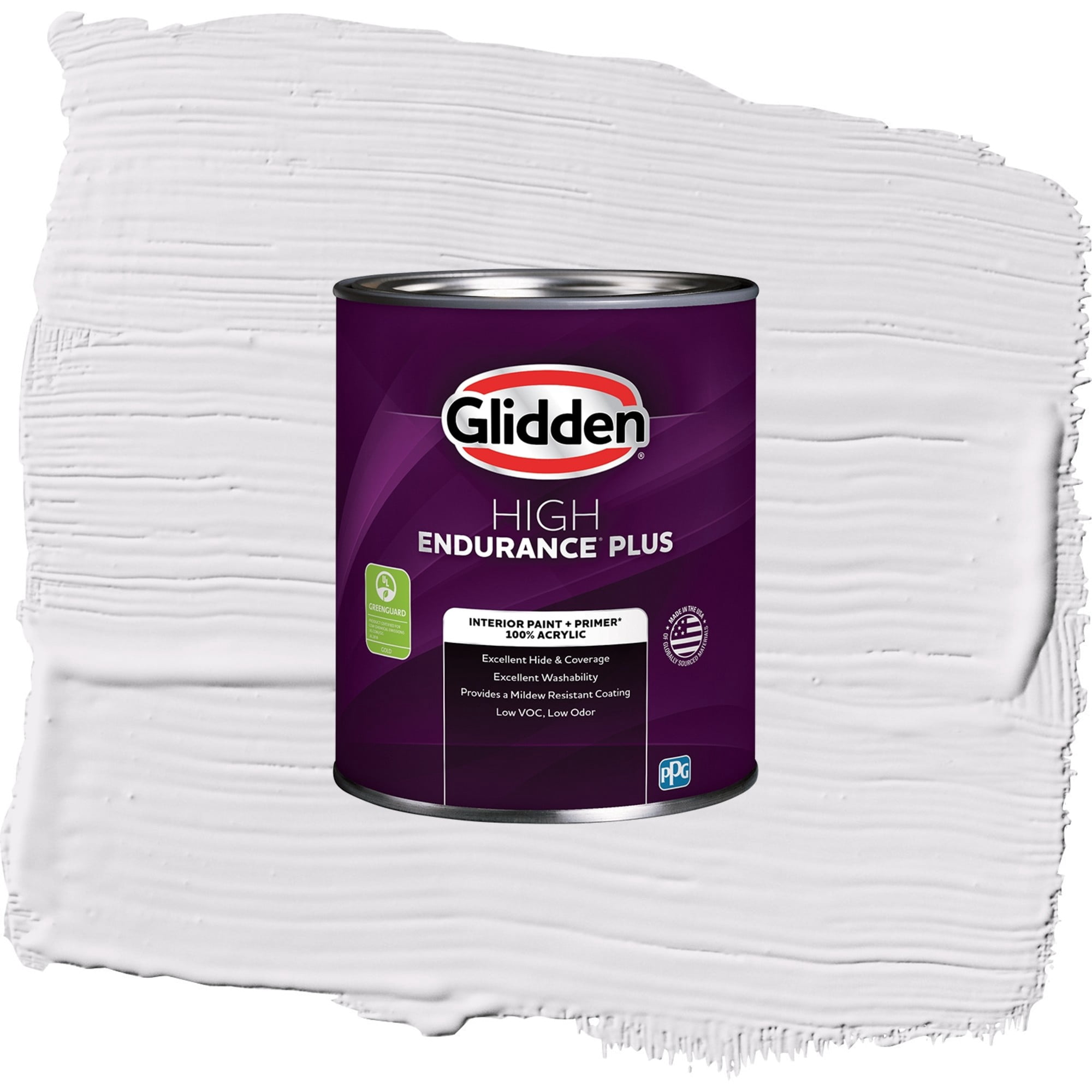Glidden High Endurance Plus Orchid Blossom Flat Interior Paint and Primer, 1 Quart