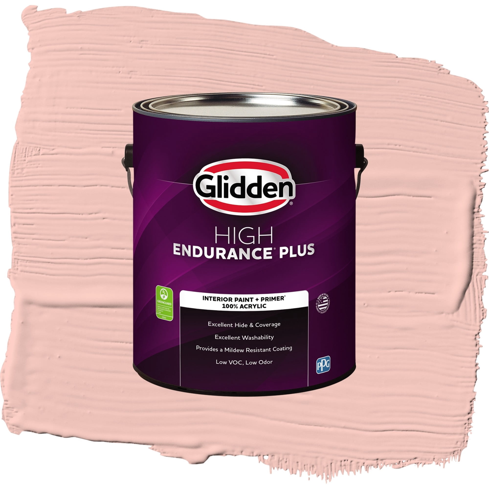 Glidden High Endurance Plus Peach Ash Flat Interior Paint and Primer, 1 Gallon