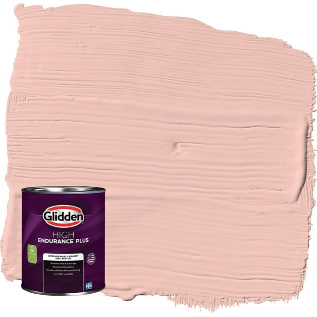 Glidden HEP Peach Ash / Orange Flat Interior Paint with Primer, 1 Quart