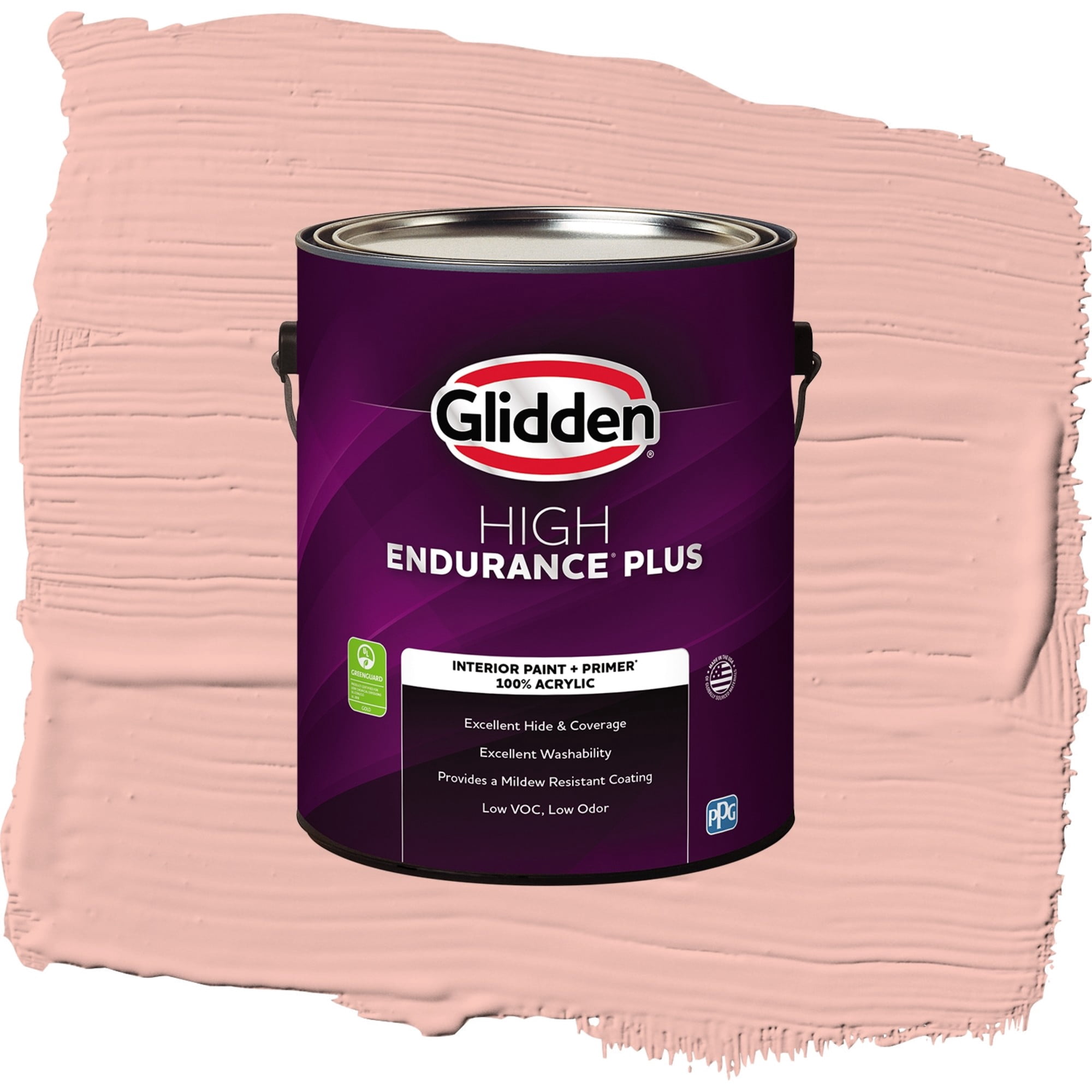 Glidden HEP Peach Beige / Red, Flat Interior Paint with Primer, 1 Gallon