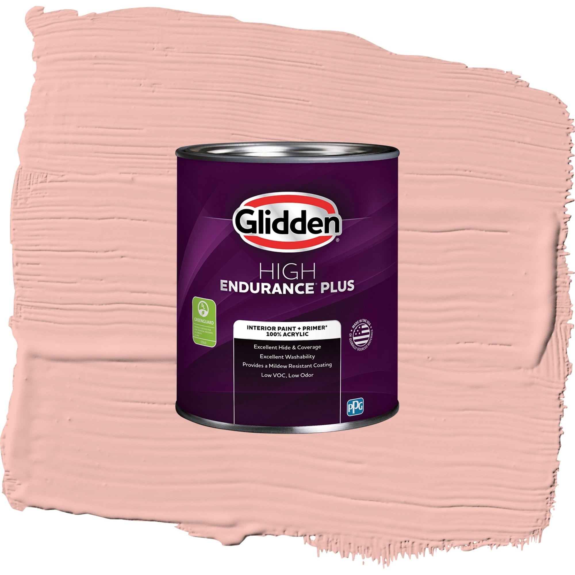 Glidden HEP Peach Beige / Red, Flat Interior Paint with Primer, 1 Quart