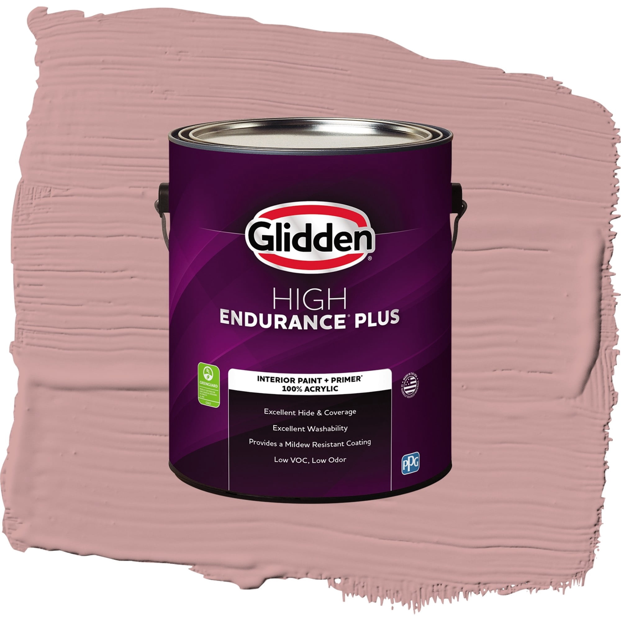 Glidden HEP Pepperberry / Pink, Flat Interior Paint with Primer, 1 Gallon