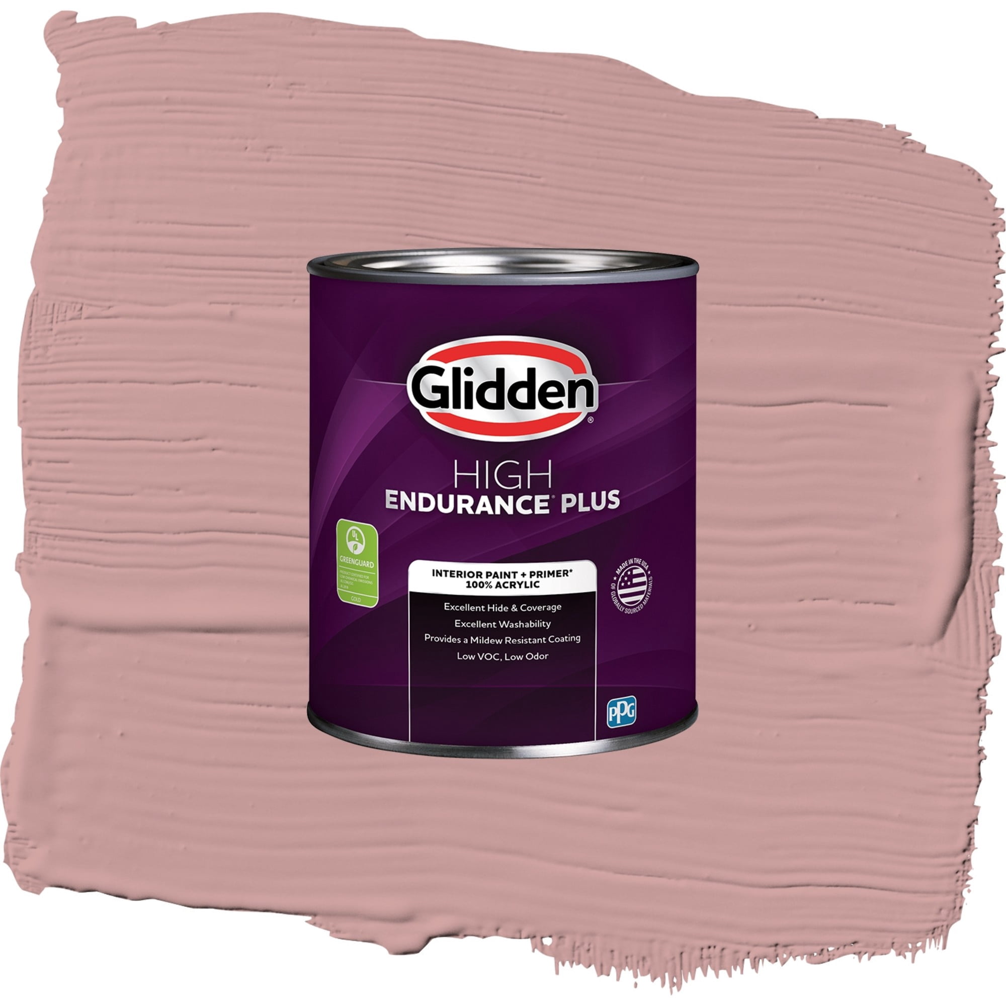 Glidden HEP Pepperberry / Pink, Flat Interior Paint with Primer, 1 Quart