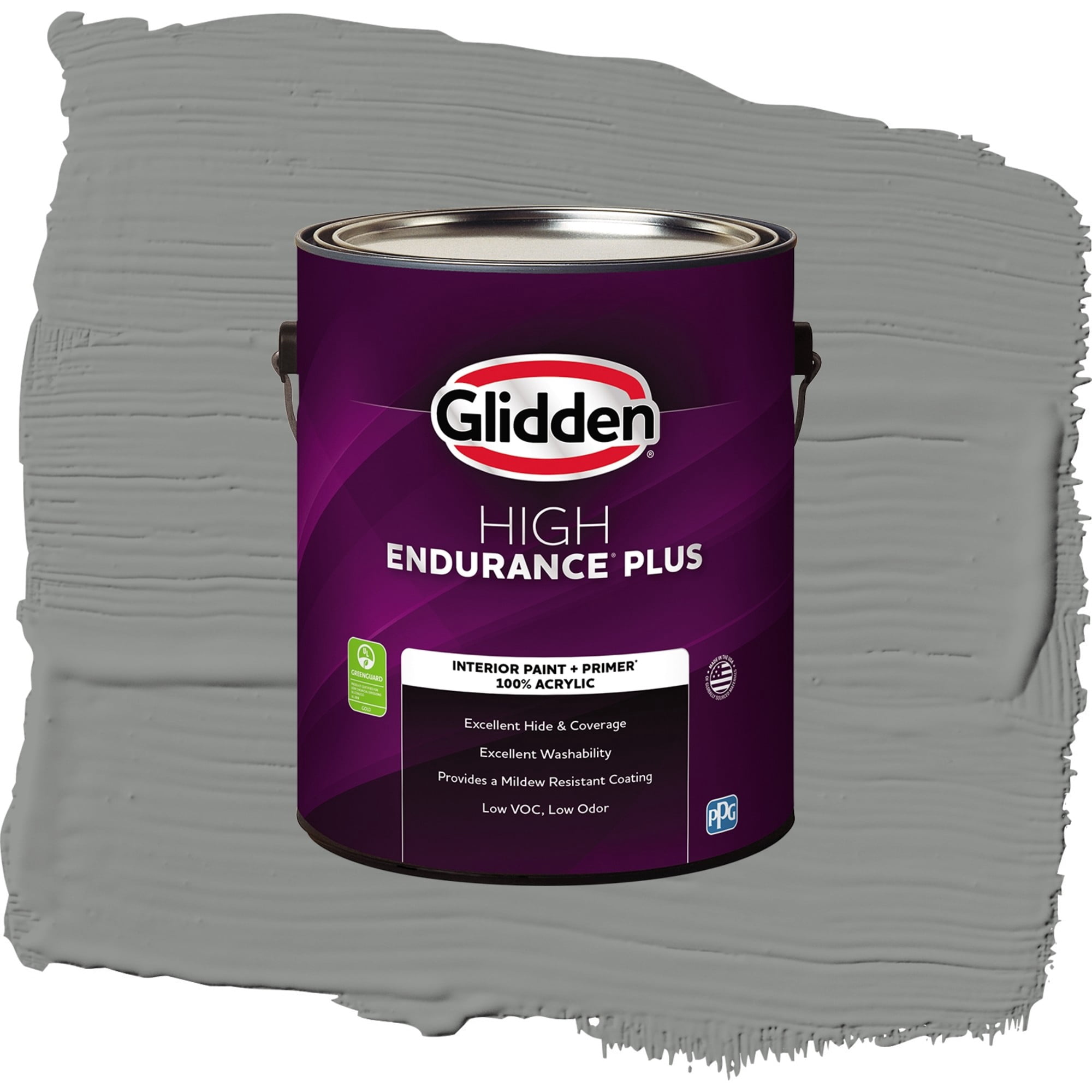Glidden HEP Phoenix Fossil / Gray, Semi-Gloss Interior Paint with Primer, 1 Gallon
