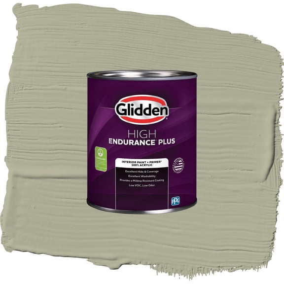 Glidden HEP Photo Gray / Green, Flat Interior Paint with Primer, 1 Quart