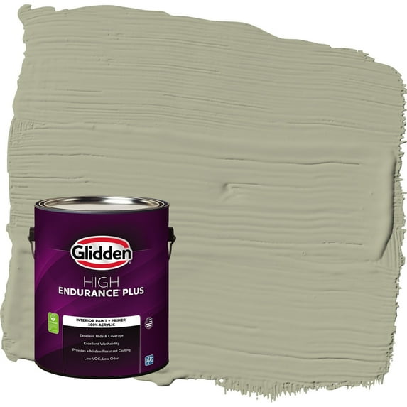 Glidden HEP Photo Gray / Green Semi-Gloss Interior Paint with Primer, 1 Gallon