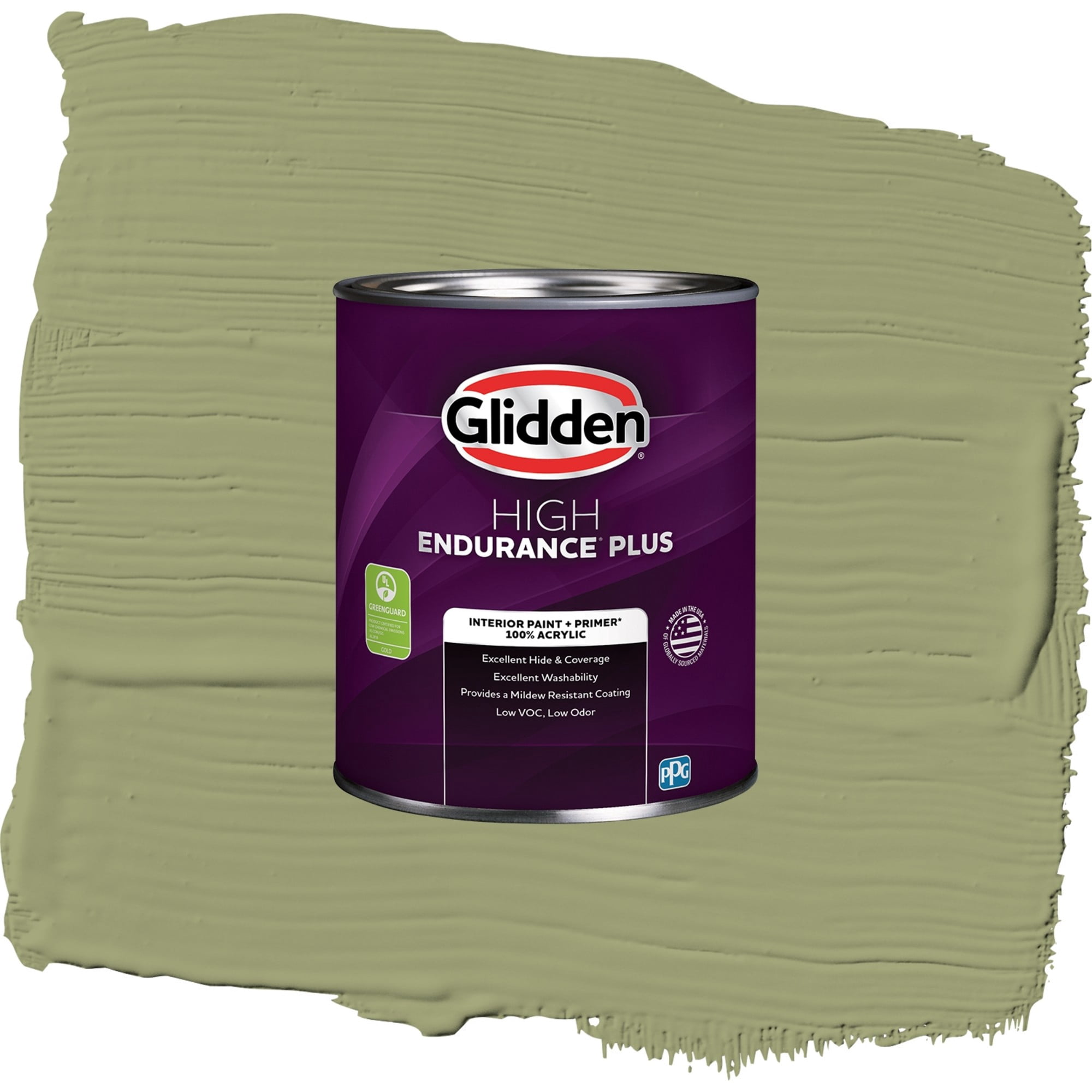 Glidden HEP Pine Trail / Green, Eggshell Interior Paint with Primer, 1 Quart