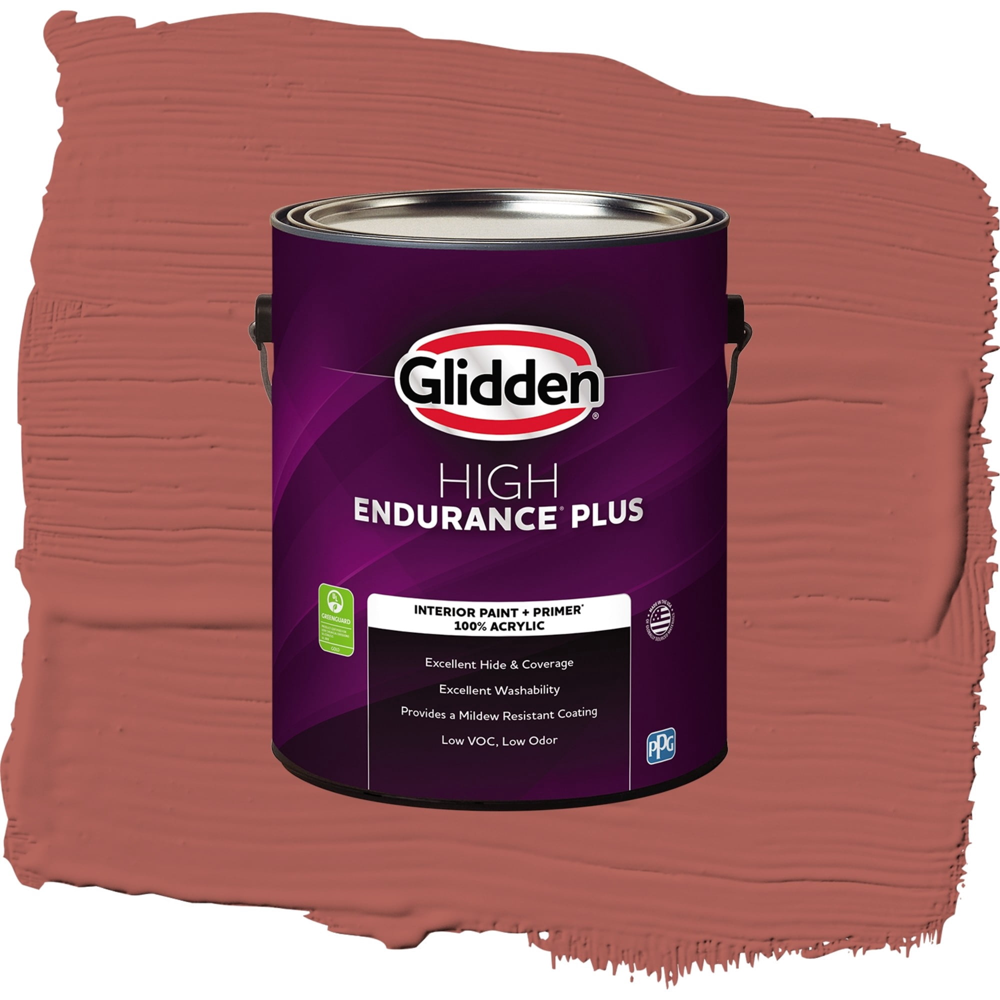 Glidden HEP Pizza Pie / Red, Flat Interior Paint with Primer, 1 Gallon