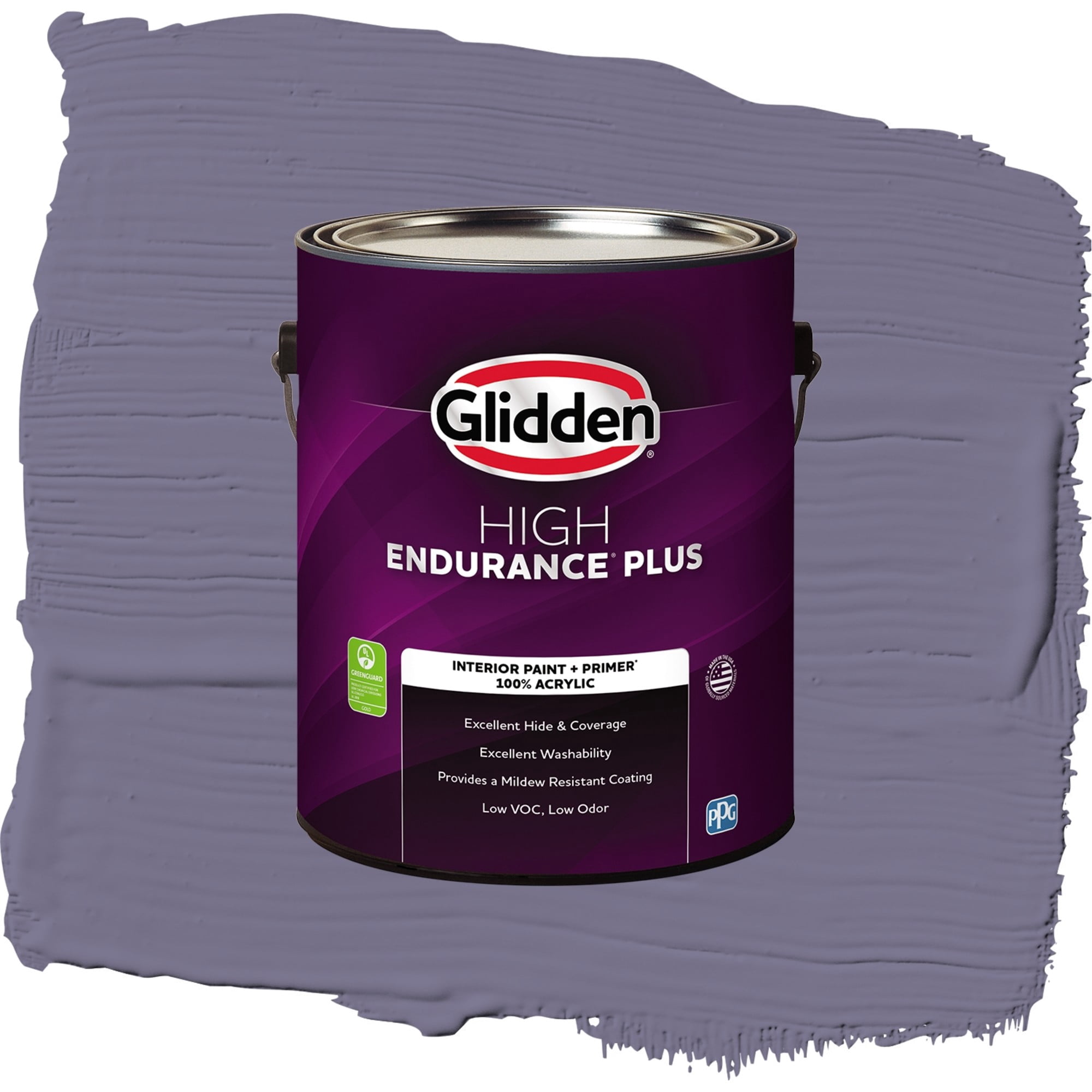 Glidden HEP Plum Shade / Purple, Eggshell Interior Paint with Primer, 1 Gallon