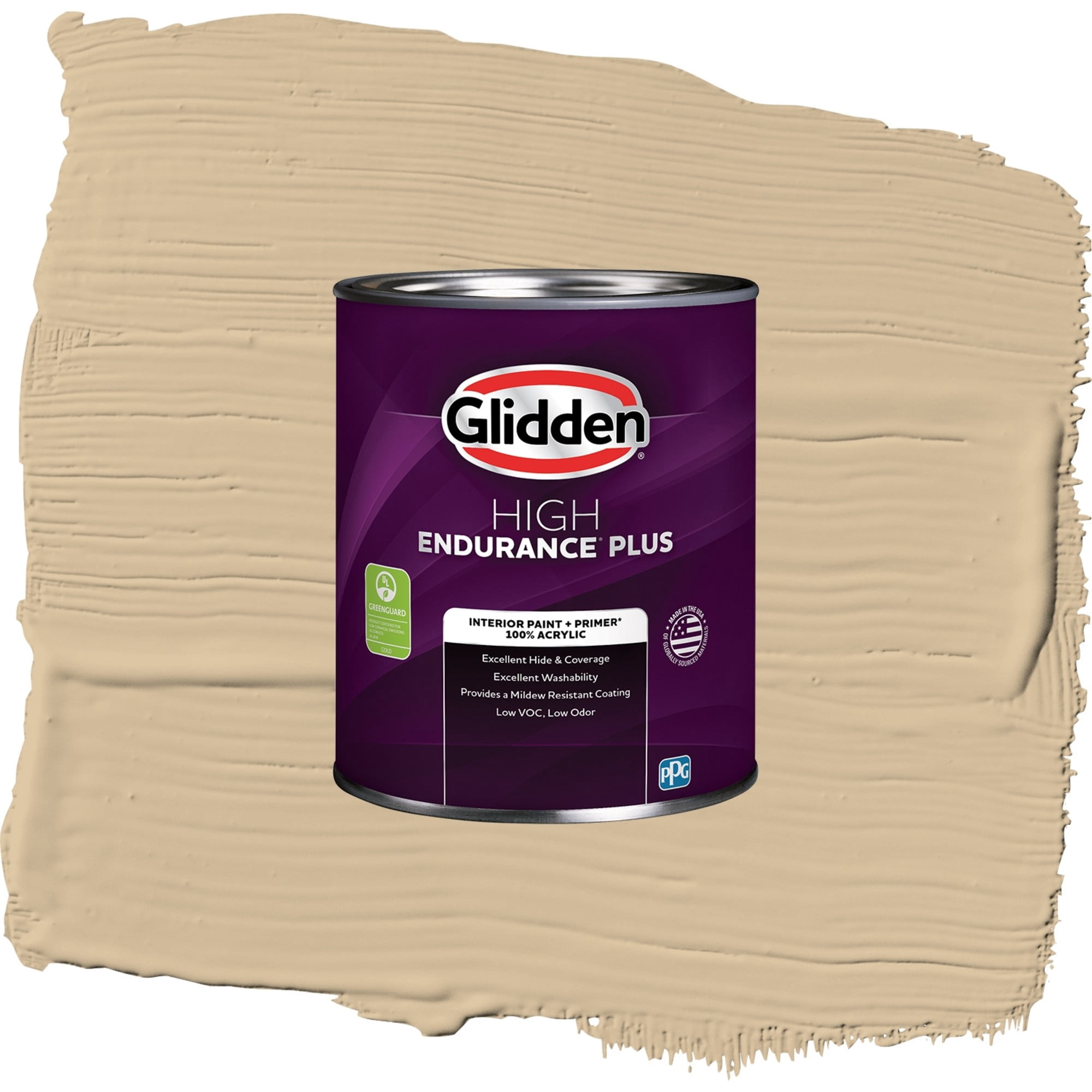 Glidden HEP Pony Tail / Beige, Flat Interior Paint with Primer, 1 Quart
