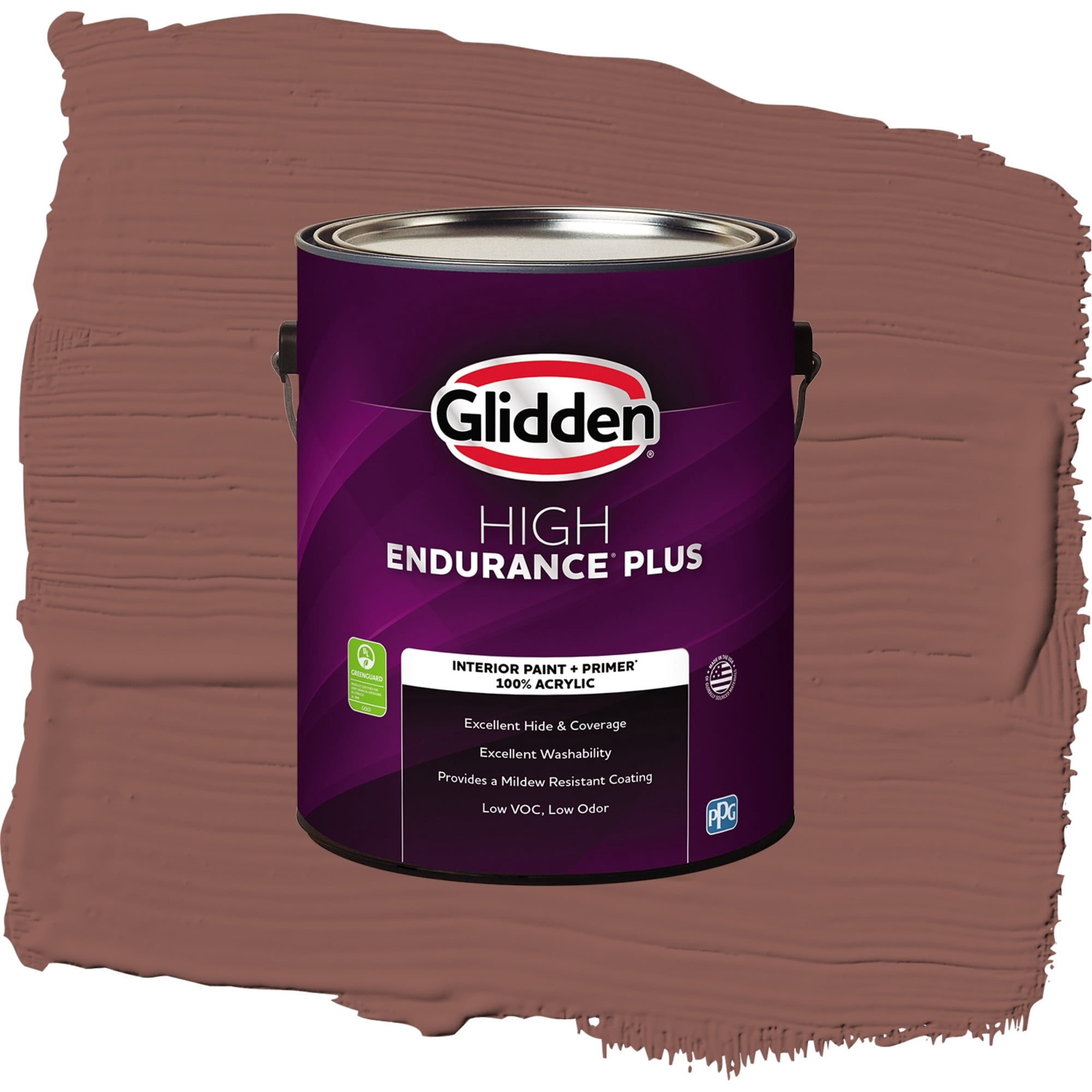 Glidden HEP Raspberry Truffle / Red, Eggshell Interior Paint with Primer, 1 Gallon