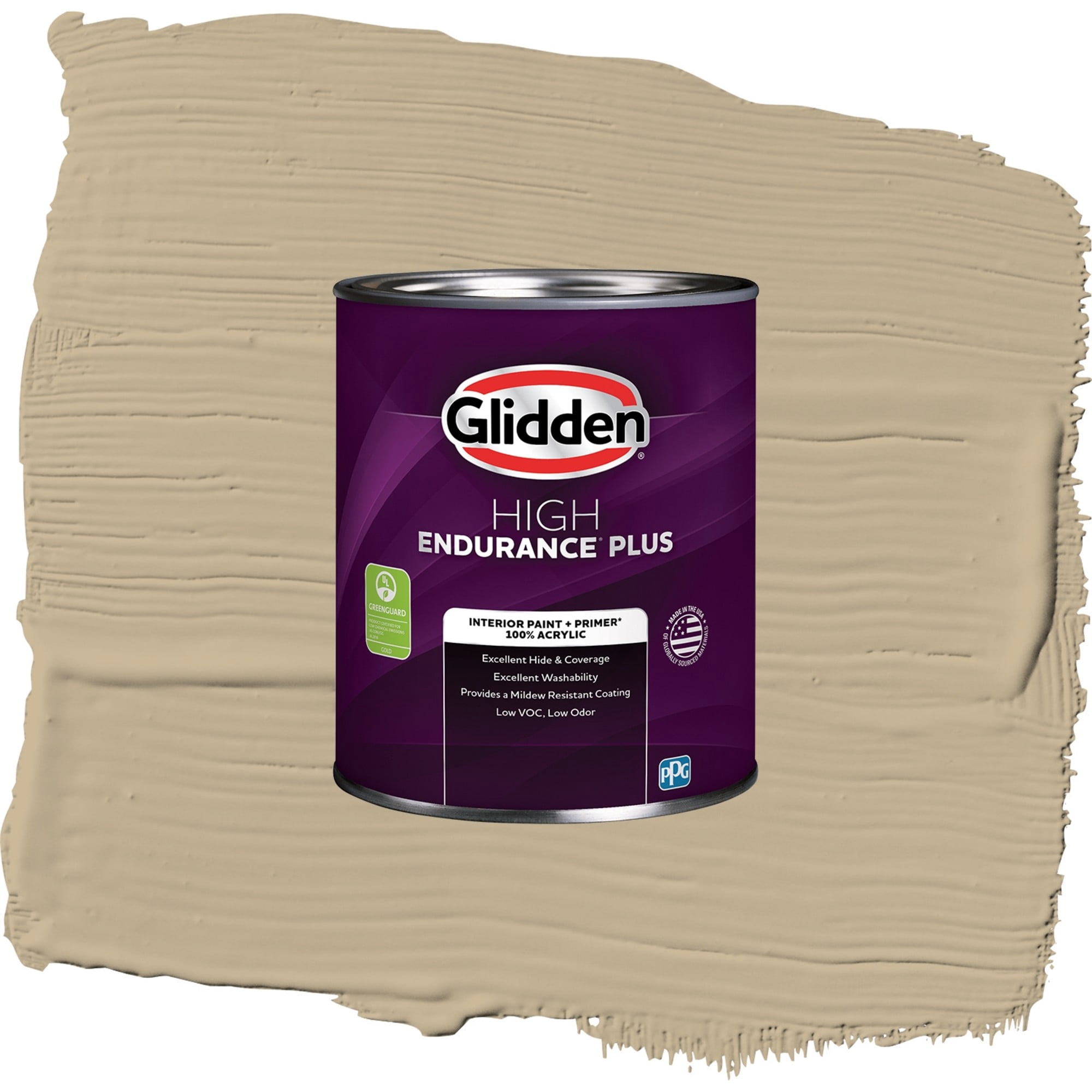 Glidden HEP Rock Cliffs / Beige, Flat Interior Paint with Primer, 1 Quart