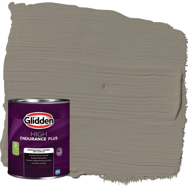 Glidden HEP Interior Paint + Primer Roller Coaster / Tan, Flat, 1 Quart ...