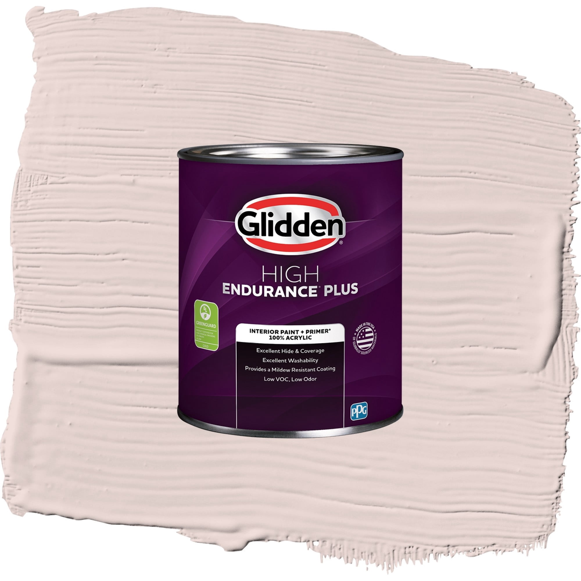 Glidden HEP Romeo / Pink, Flat Interior Paint with Primer, 1 Quart