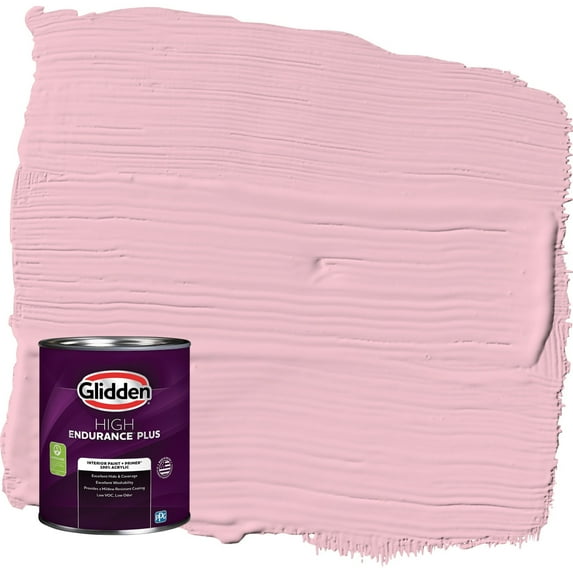 Glidden HEP Rose Melody / Pink Flat Interior Paint with Primer, 1 Quart