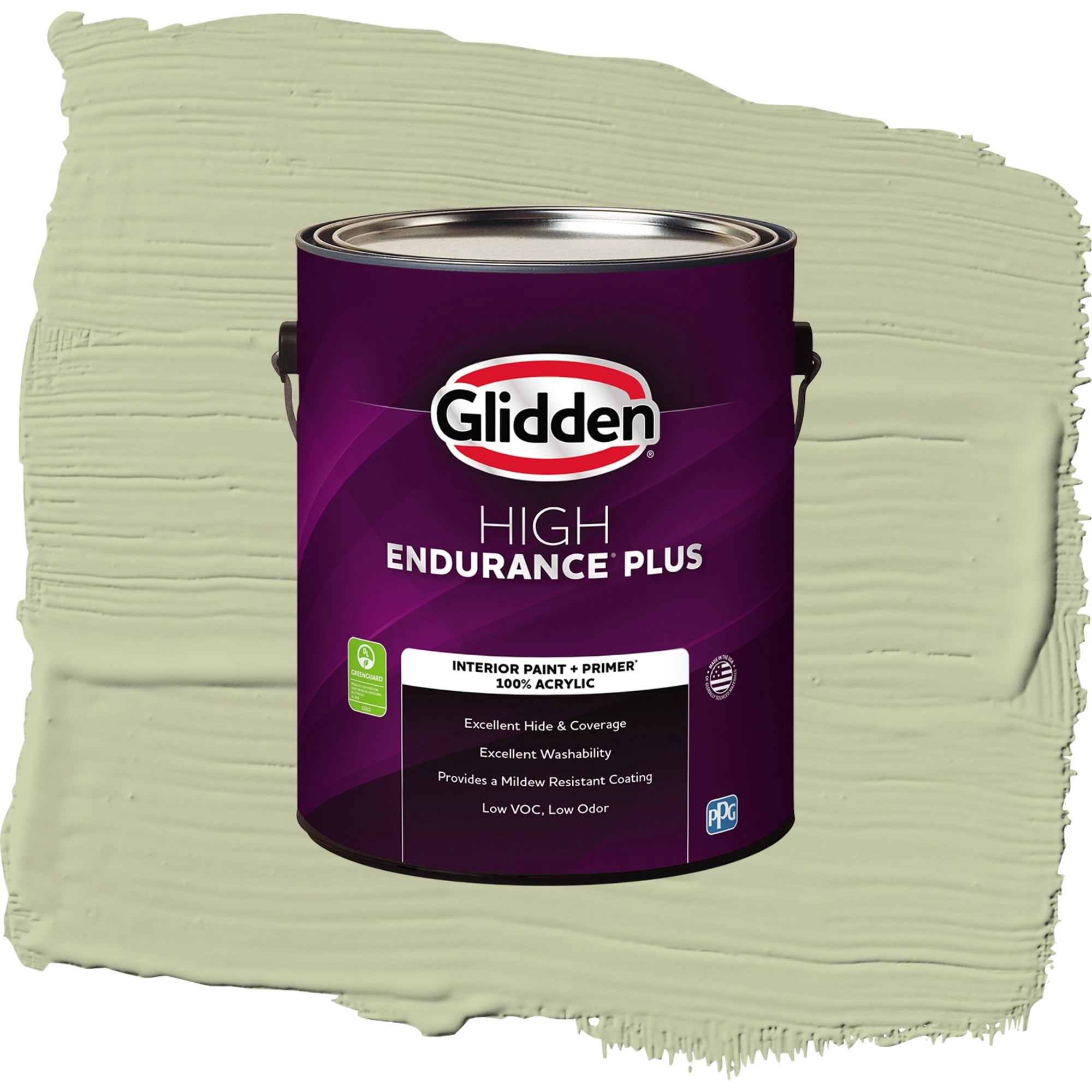 Glidden HEP Sage Splendor / Green, Flat Interior Paint with Primer, 1 Gallon
