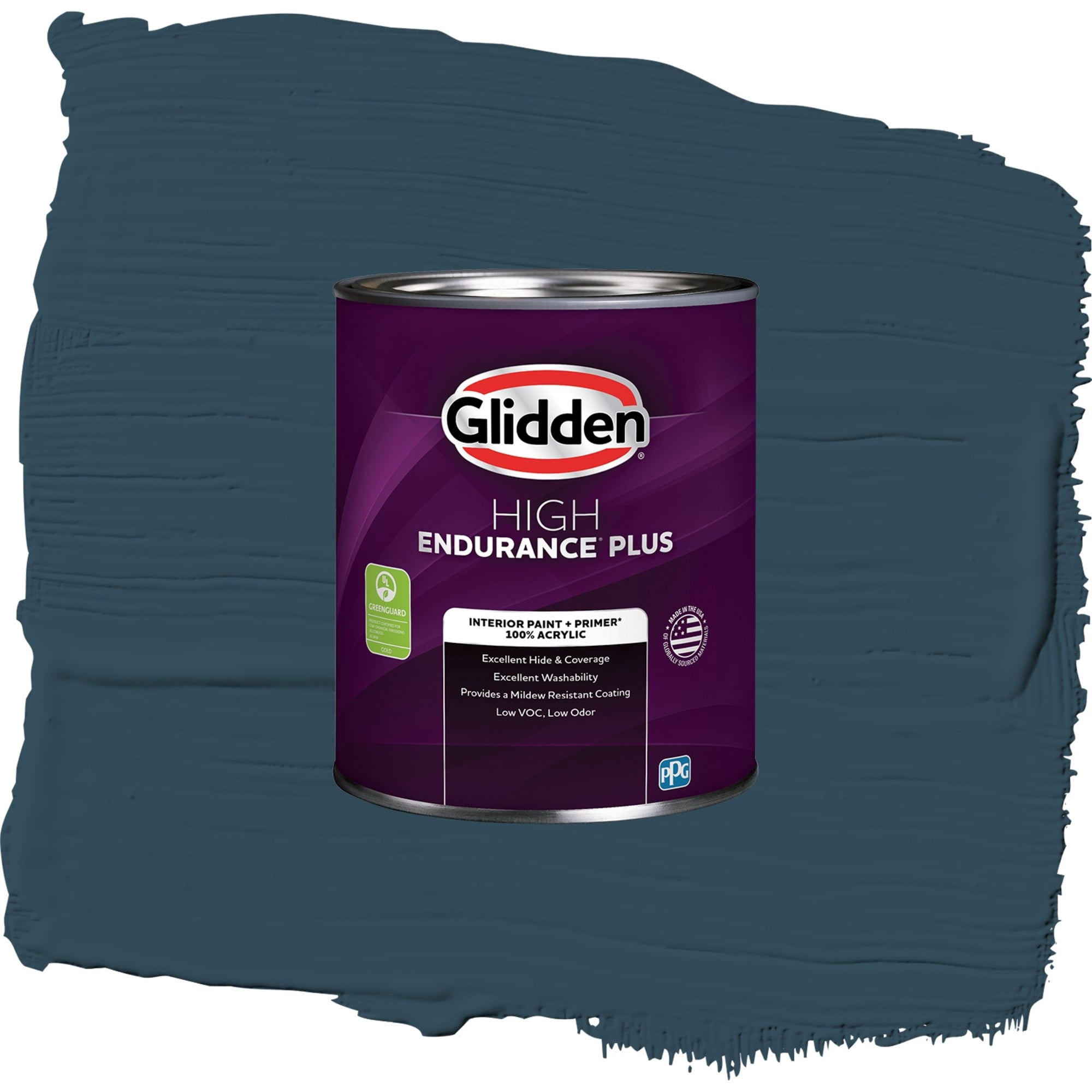 Glidden HEP Sailor's Coat / Blue, Flat Interior Paint with Primer, 1 Quart
