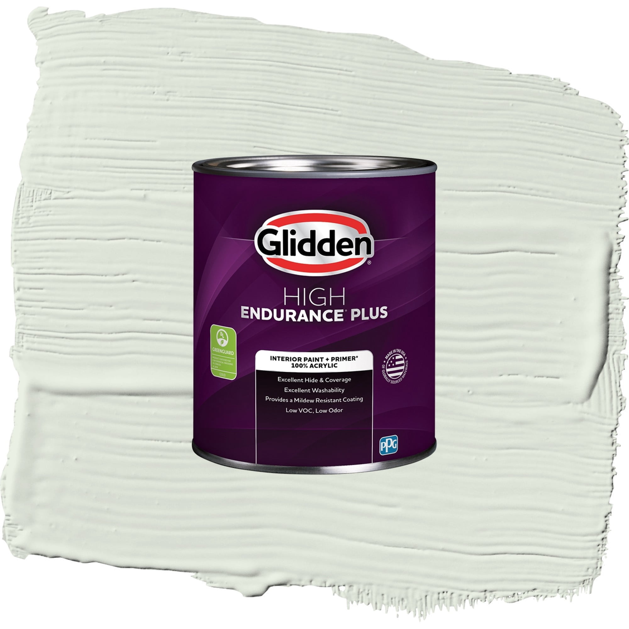 Glidden HEP Salty Breeze / Green, Semi-Gloss Interior Paint with Primer, 1 Quart