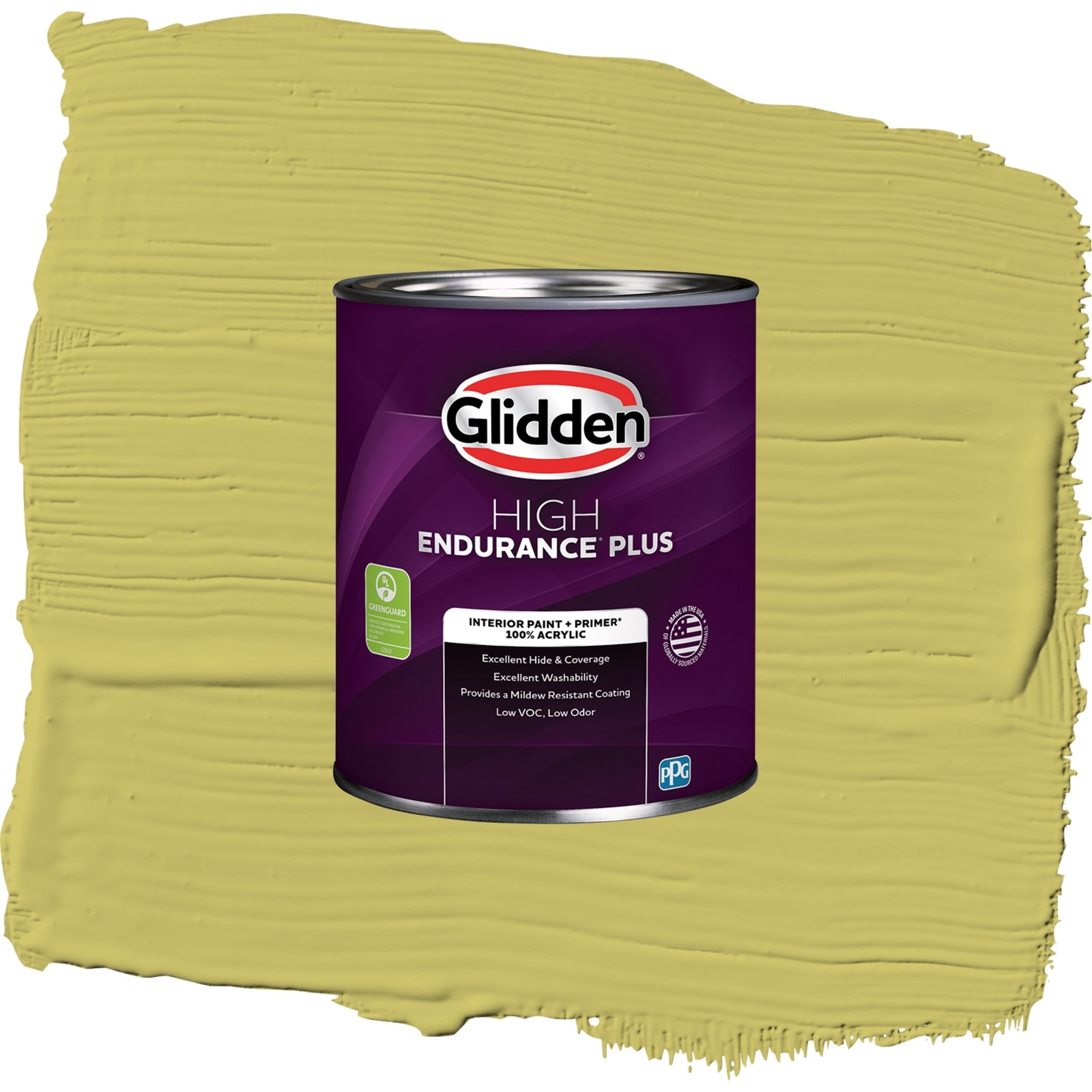 Glidden HEP Secret Safari / Green, Flat Interior Paint with Primer, 1 Quart