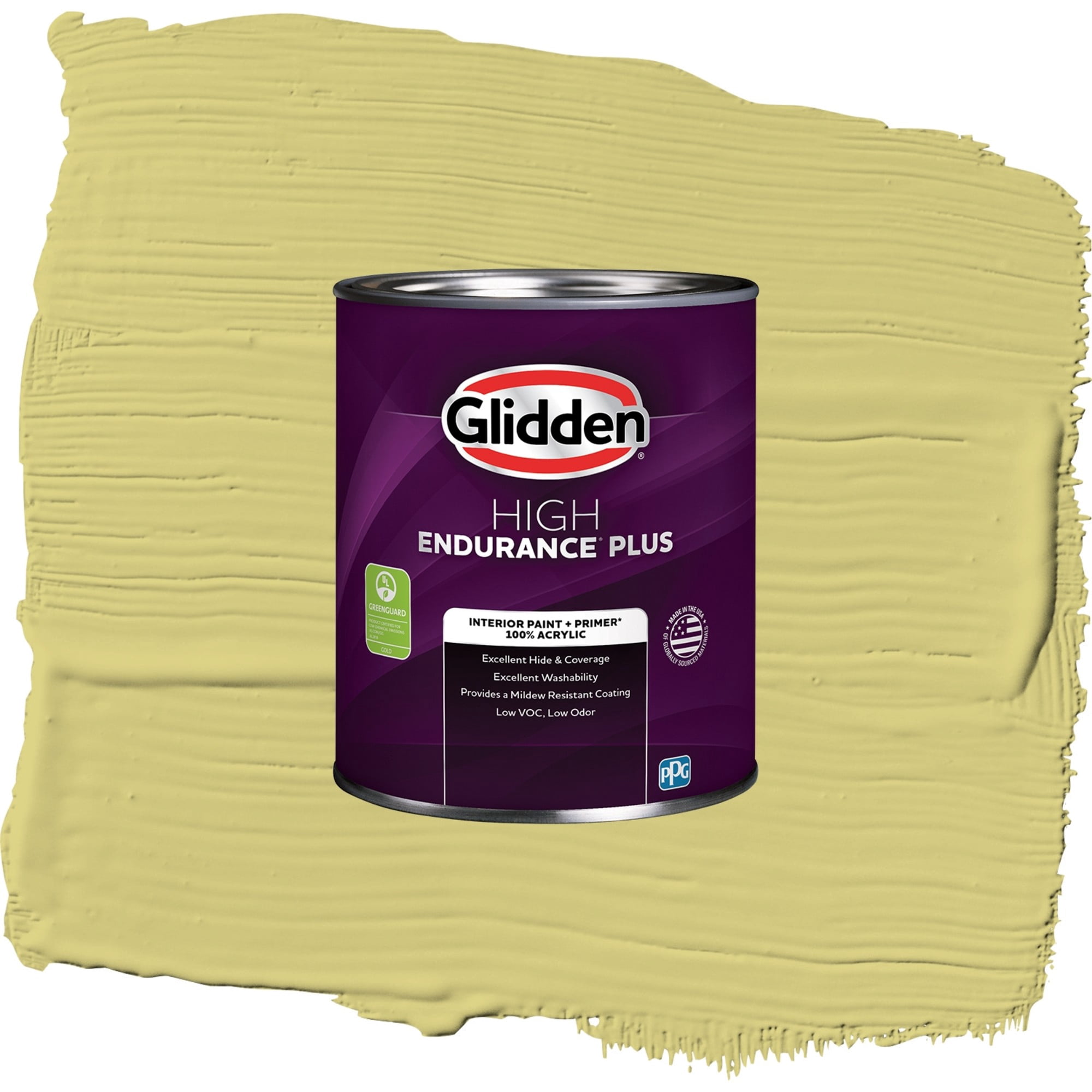 Glidden HEP Serene Scene / Green, Flat Interior Paint with Primer, 1 Quart