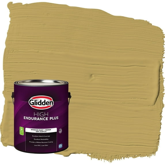 Glidden HEP Shutter Bug / Yellow Eggshell Interior Paint with Primer, 1 Gallon