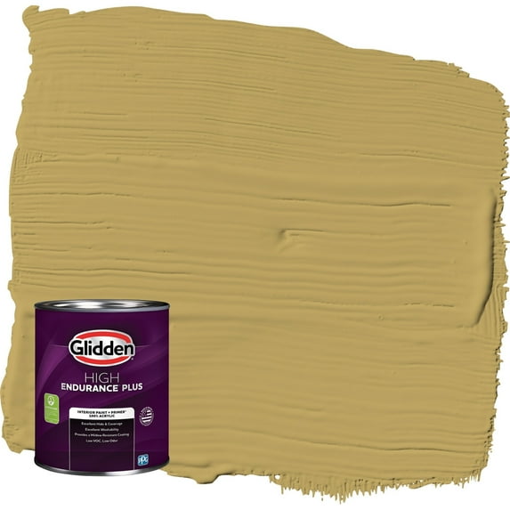 Glidden HEP Shutter Bug / Yellow Eggshell Interior Paint with Primer, 1 Quart