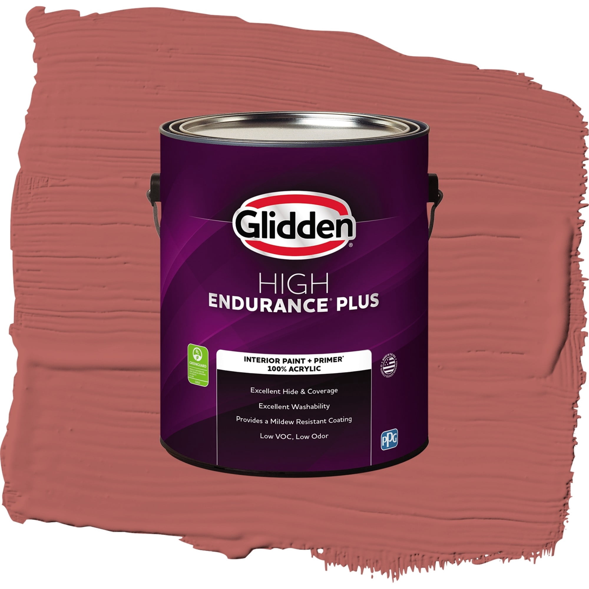 Glidden HEP Sienna Red / Red, Eggshell Interior Paint with Primer, 1 Gallon